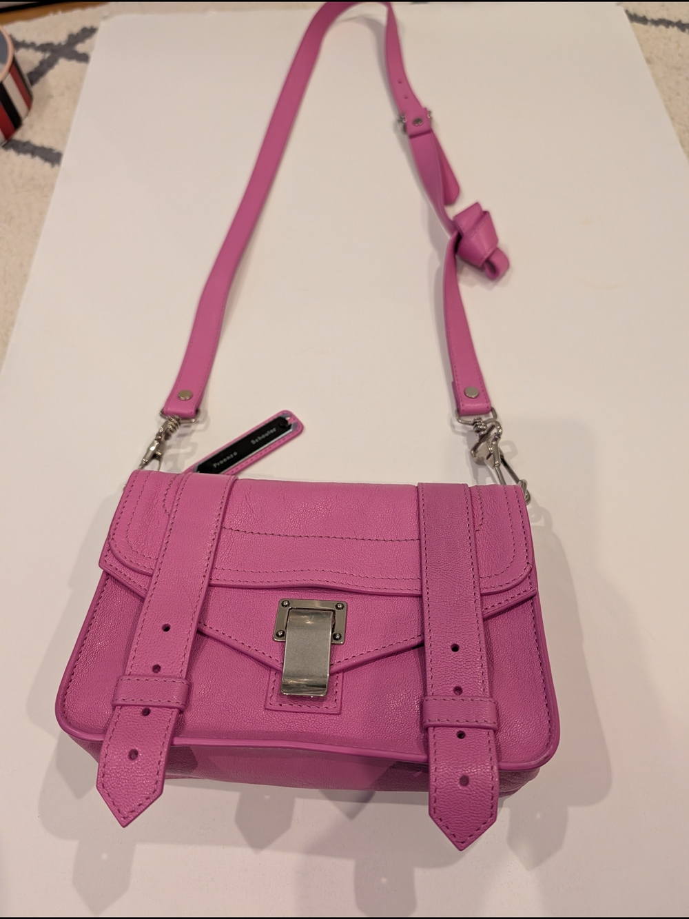 Proenza Schouler PS1 Mini Pink Leather Crossbody, Authentic - Picture 14 of 16